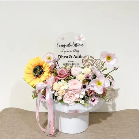 Bloom Box Akrilik Ucapan Wedding Aceh Utara